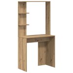 vidaXL Bureau avec rangement Chêne artisan Bois d'ingénierie
