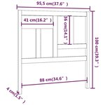vidaXL Tête de lit Blanc 95 5x4x100 cm Bois massif de pin