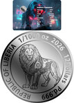 Pièce de monnaie en Palladium 12 Dollars g 0.031 (1/1000 oz) Millésime 2026 LION (PRÉCOMMANDE)