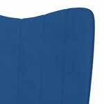 vidaXL Chaise de relaxation Bleu Velours