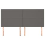 vidaXL Tête de lit Gris 200x5x118/128 cm Similicuir
