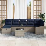 vidaXL Ensemble de Canapés avec coussin 5 Pièces polyrotin