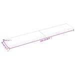 vidaXL Étagère murale 220x40x(2-4) cm bois de chêne massif non traité