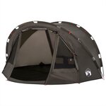 vidaXL Tente de pêche 4 personnes marron imperméable