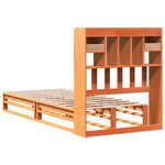 vidaXL Lit bibliothèque sans matelas cire marron 100x200 cm pin massif