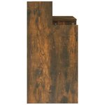 vidaXL Bureau et lumières LED Chêne fumé 97x45x90 cm Bois d'ingénierie