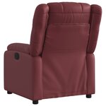 vidaXL Fauteuil inclinable Rouge bordeaux Similicuir