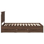 vidaXL Cadre de lit Chêne brun 100 x 200 cm Bois Ingénierie