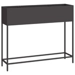 vidaXL Bac de jardin surélevé Noir 100 x 26 x 82 cm Acier
