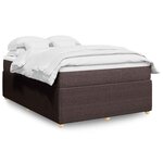 vidaXL Sommier à lattes de lit avec matelas Marron foncé 160x200 cm