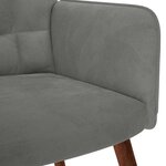vidaXL Chaise à bascule Gris foncé Velours