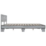 vidaXL Cadre de lit sans matelas sonoma gris 180x200 cm
