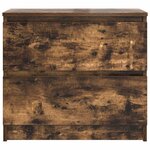 vidaXL Meuble TV chêne fumé 60x35x54 cm bois d'ingénierie