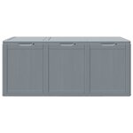 vidaXL Boîte de rangement de jardin 270 L Gris PP aspect bois