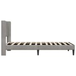 vidaXL Cadre de lit avec tête de lit Gris clair 90 x 200 cm Velours