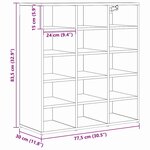 vidaXL Cabinet à chaussures Bois Ancien 77 5 x 30 x 83 5 cm