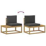vidaXL Ensemble de canapés d'extérieur 4 Pièce Blanc et anthracite