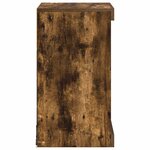 vidaXL Buffet avec lumières LED chêne fumé 41x37x67 cm