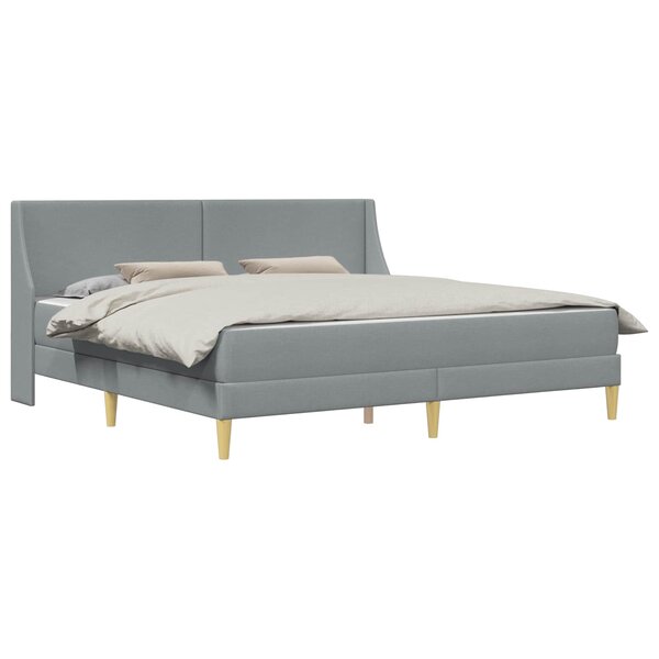 vidaXL Cadre de lit avec matelas avec tête de lit Polyester