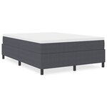 vidaXL Lit à ressorts Gris foncé 140 x 190 cm Tissu en velours côtelé