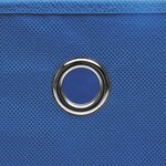 vidaXL Boîtes de rangement 10 Pièces Bleu 32x32x32 cm Tissu