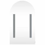 vidaXL Armoire de bain à miroir avec LED arquée noir 42x13x70 cm