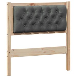 vidaXL Tête de lit Autre marron et gris foncé 75 cm Bois massif en pin