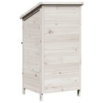 vidaXL Abri de jardin Blanc 59 x 56 x 113 5 cm Bois d'ingénierie