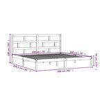 vidaXL Cadre de lit Bois de pin massif 200x200 cm