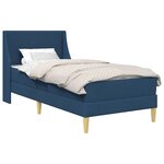 vidaXL Cadre de lit avec matelas Bleu 80x 200 cm Polyester