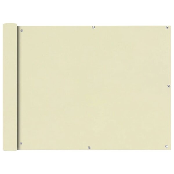 vidaXL Écran de balcon en tissu Oxford 90x400 cm Crème