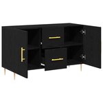 vidaXL Buffet Chêne noir 100 x 36 x 60 cm Bois d'ingénierie