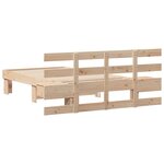 vidaXL Cadre de lit avec tête de lit Marron 90 x 190 cm Pin massif