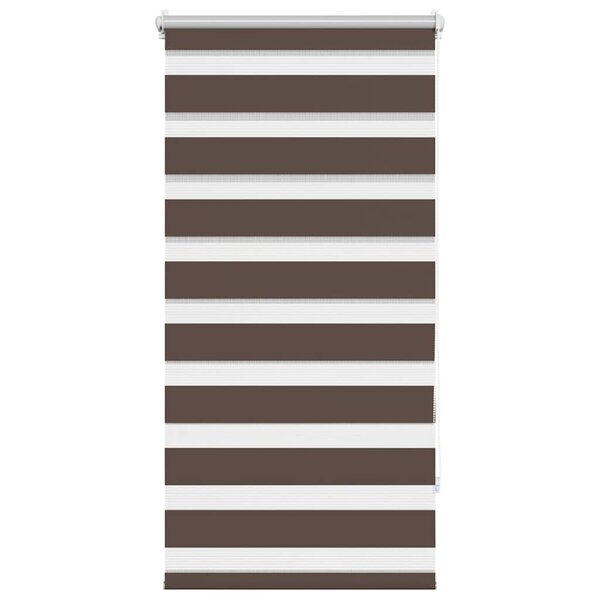 vidaXL Store vénitien Zebra 80 9 x 150 cm largeur du tissu 76 7 cm couleur café