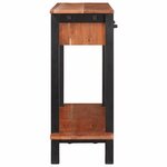 vidaXL Table console avec tiroir Marron et Noir 110 x 30 x 75 cm