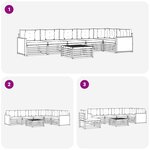 vidaXL Ensemble de canapés d'extérieur 7 pc Naturel et Anthracite