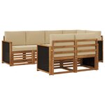 vidaXL Ensemble de canapés d'extérieur 6 pc Naturel
