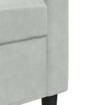 vidaXL Canapé à 2 places Gris clair 140 cm Velours