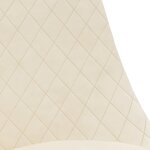 vidaXL Chaises à manger pivotantes lot de 4 Crème Velours