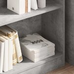vidaXL Bibliothèque Gris béton 80x24x75 cm Bois d'ingénierie