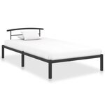 vidaXL Cadre de lit Noir Métal 100 x 200 cm