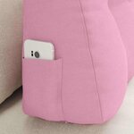vidaXL Coussin de Dos Rose 80 x 24 x 50 cm tissu