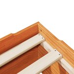 vidaXL Cadre de lit sans matelas empilable cire marron 90x190 cm