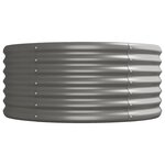 vidaXL Lit surélevé de jardin Acier galvanisé 512x80x36 cm gris
