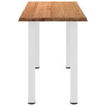 vidaXL Table de bar rectangulaire en chêne massif avec bords naturels 200 x 80 x 92 cm