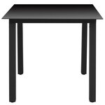 vidaXL Ensemble à dîner de jardin avec coussins 5 Pièces poly rotin noir