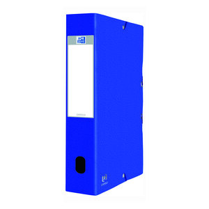 Chemise box oxford eurobox 24 x 32 cm dos 6 cm - bleue - lot de 10