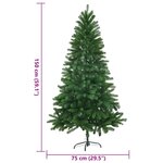 vidaXL Arbre de Noël artificiel aiguilles réalistes 150 cm vert