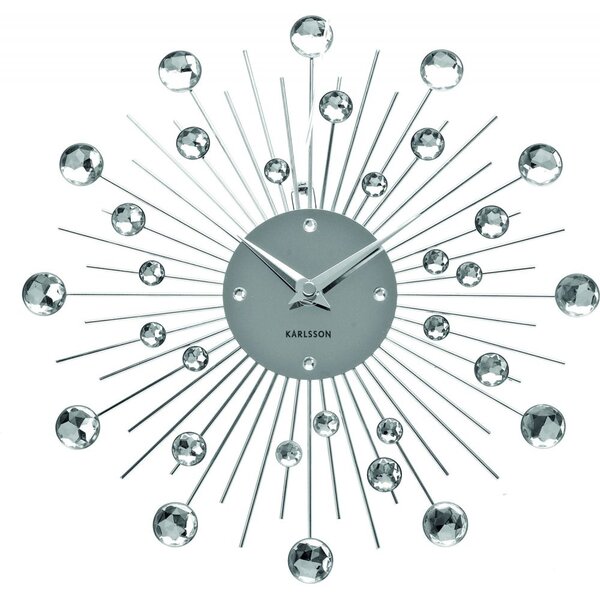 Horloge ronde en métal sunburst 30 cm