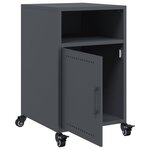 vidaXL Tables de chevet 2 Pièces anthracite 36x39x59 cm acier